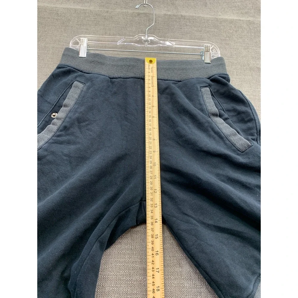 Air Jordan Sweat Shorts Mens‎ M Navy Blue Fleece Lined Ribbed Hem Elastic Waist